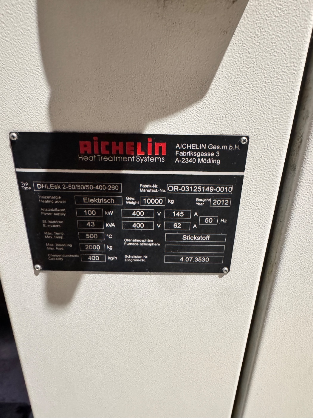 AICHELIN / ALD Continuous Case-Hardening Line