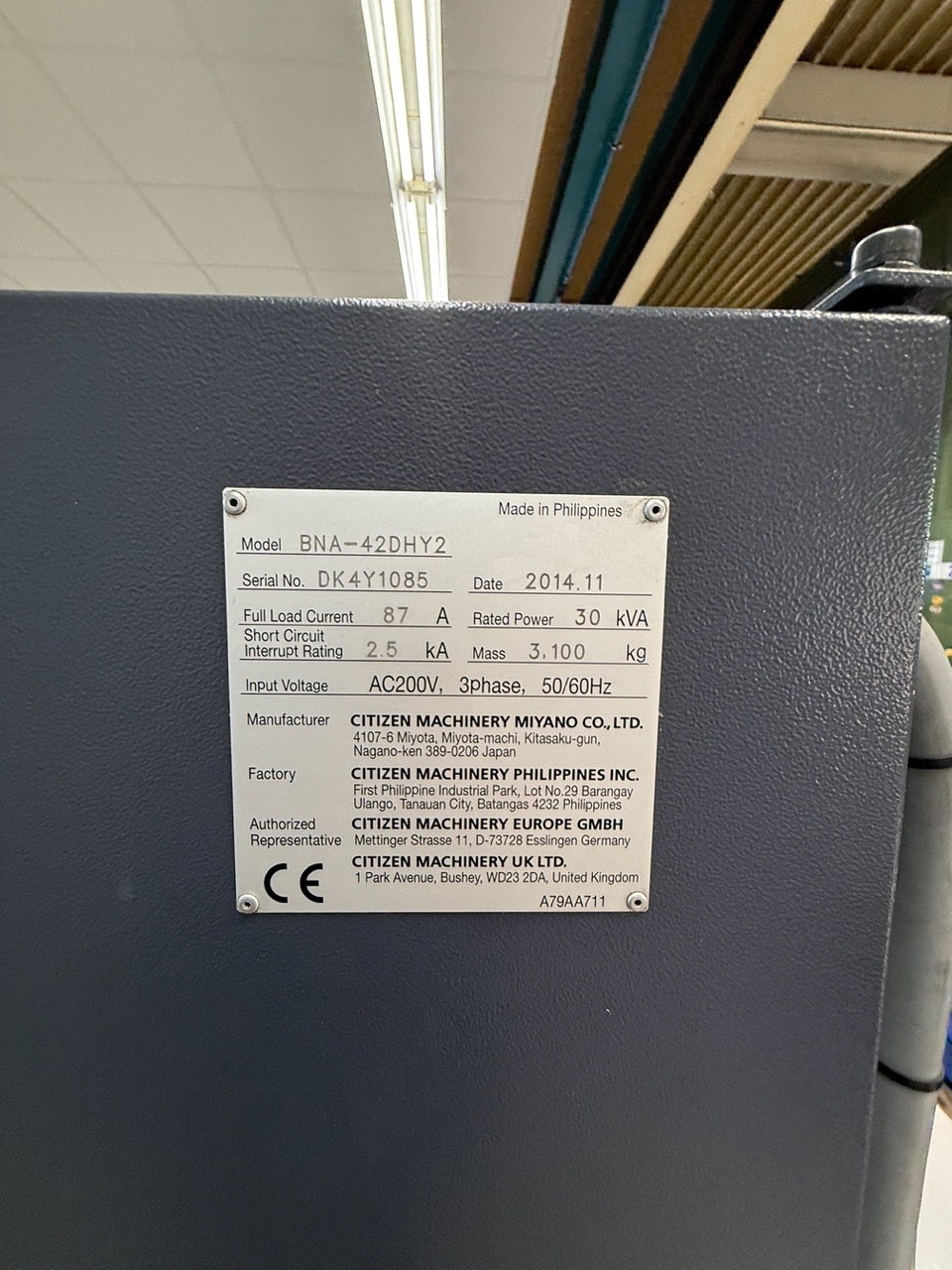 Miyano BNA-42DHY2 CNC Turning Center