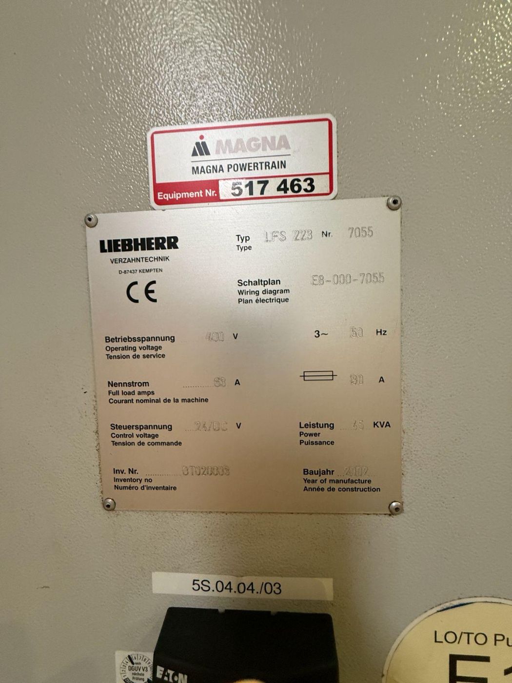 Liebherr LFS 223 Gear Shaping Machine