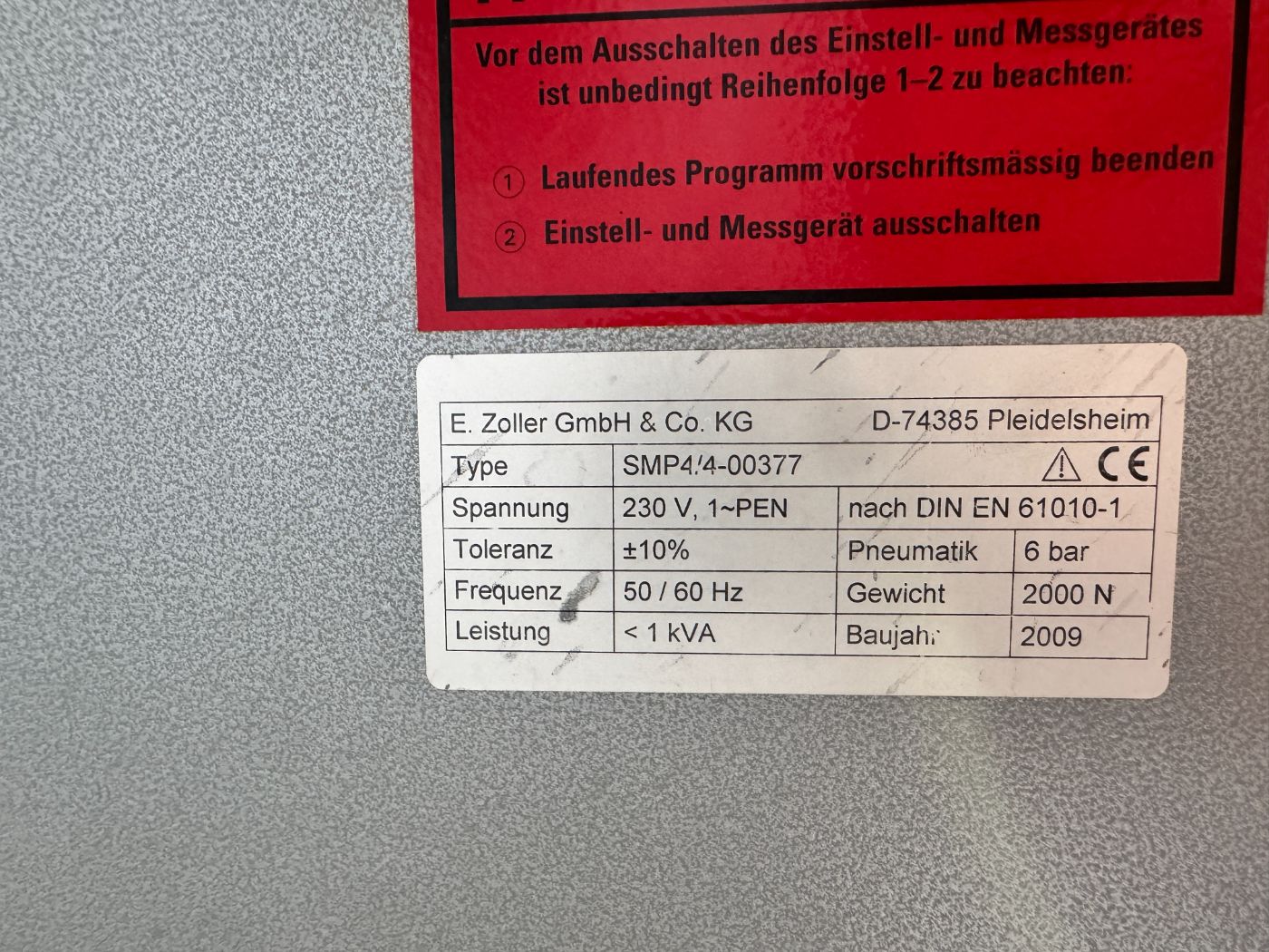 ZOLLER Smile 400 Tool Presetter w/ Pilot 3